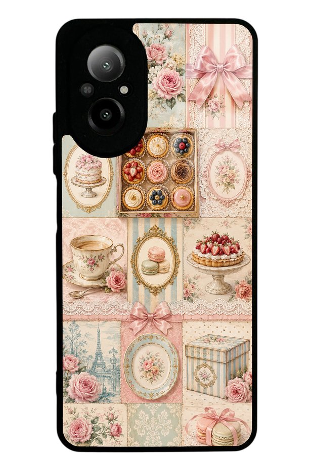Realme 12 Lite Parisian Sweet Quilt Design Glossy Phone Case