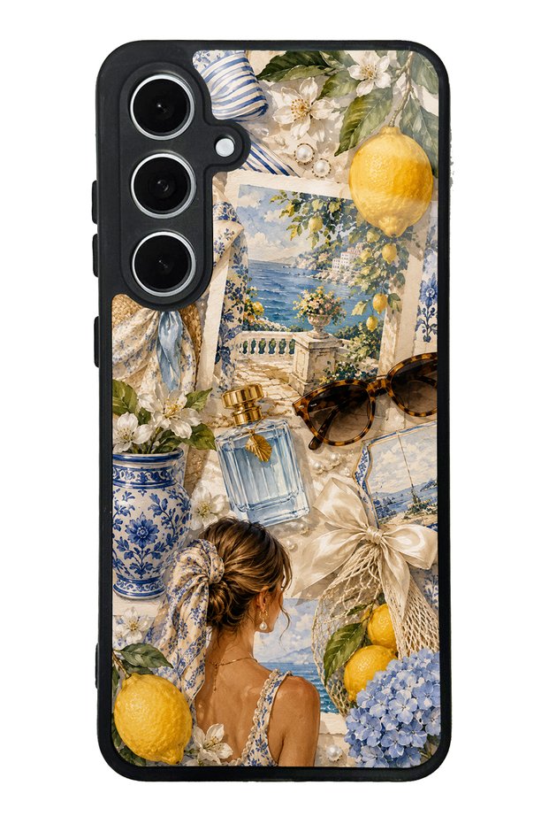 Samsung S24 Fe Amalfi Blue Design Glossy Phone Case