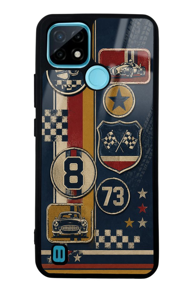 Realme C21 Old School Racing Design Glossy Phone Case