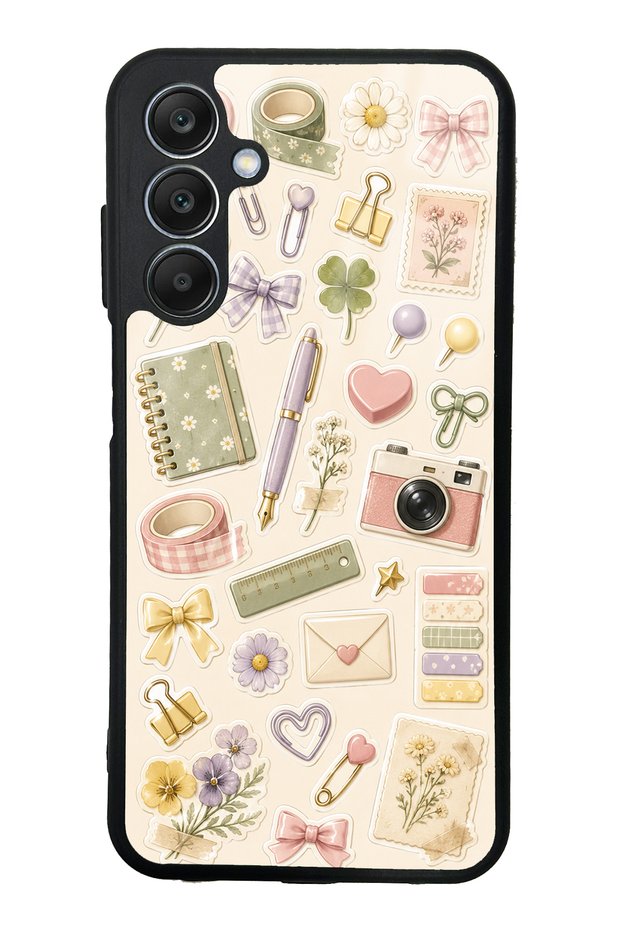 Samsung A25 Floral Study Notes Design Glossy Phone Case