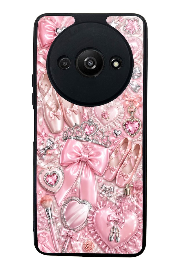 Xiaomi Redmi A3 Royal Pink Ballet Design Glossy Phone Case