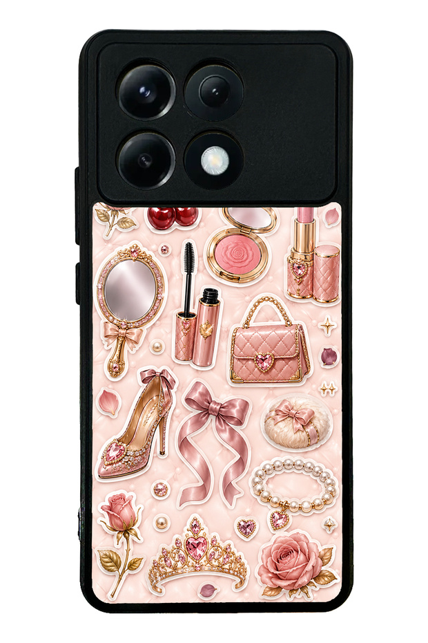Xiaomi Poco X6 Pro Rose Gold Glam Design Glossy Phone Case