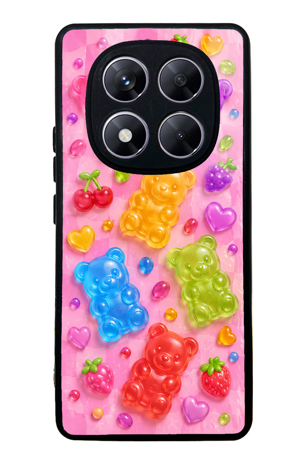 Xiaomi Redmi Note 14 Pro 5g Candy Bear Fruits Design Glossy Phone Case