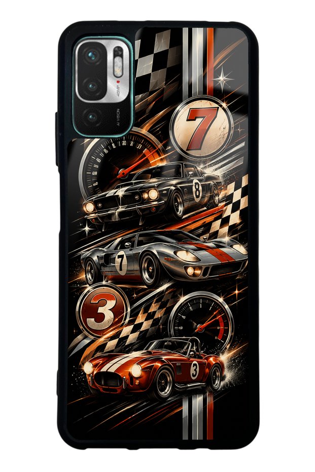 حافظة هاتف لامعة بتصميم أيقونات ريترو سبيد لهاتف Xiaomi Redmi Note 10 5G