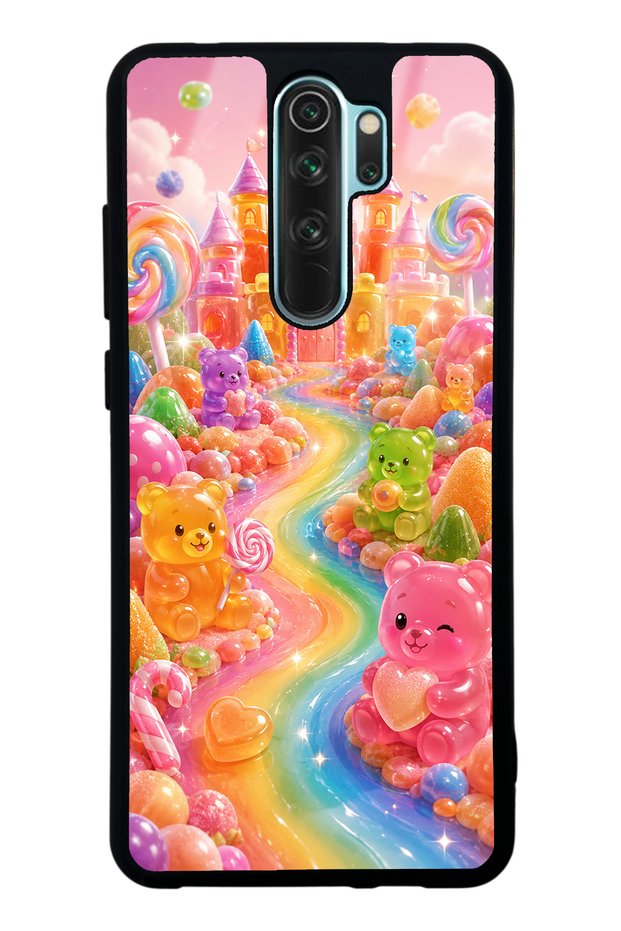 Xiaomi Redmi Note 8 Pro Jelly Bear Castle Design Glossy Phone Case