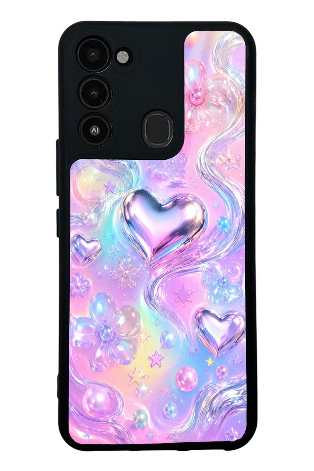 Tecno Spark 8C Iridescent Love Design Glossy Phone Case