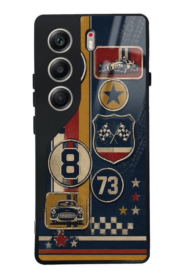 Tecno Camon 40 Old School Racing Design Glossy Phone Case