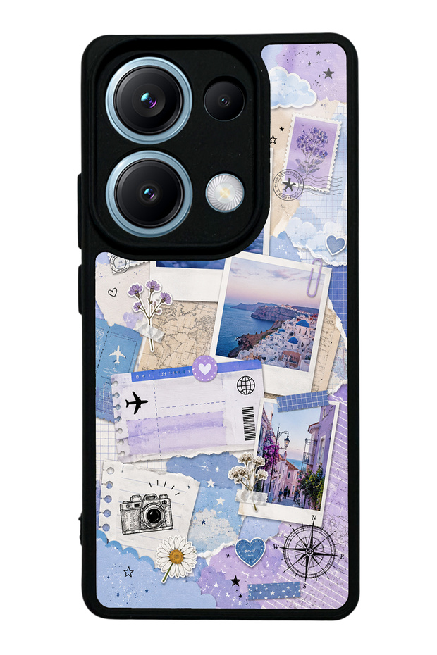 Xiaomi Redmi Note 13 Pro 4g Pastel Travel Diary Design Glossy Phone Case