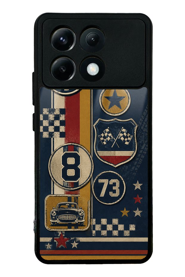 Xiaomi Poco X6 Pro Old School Racing Design Glossy Phone Case