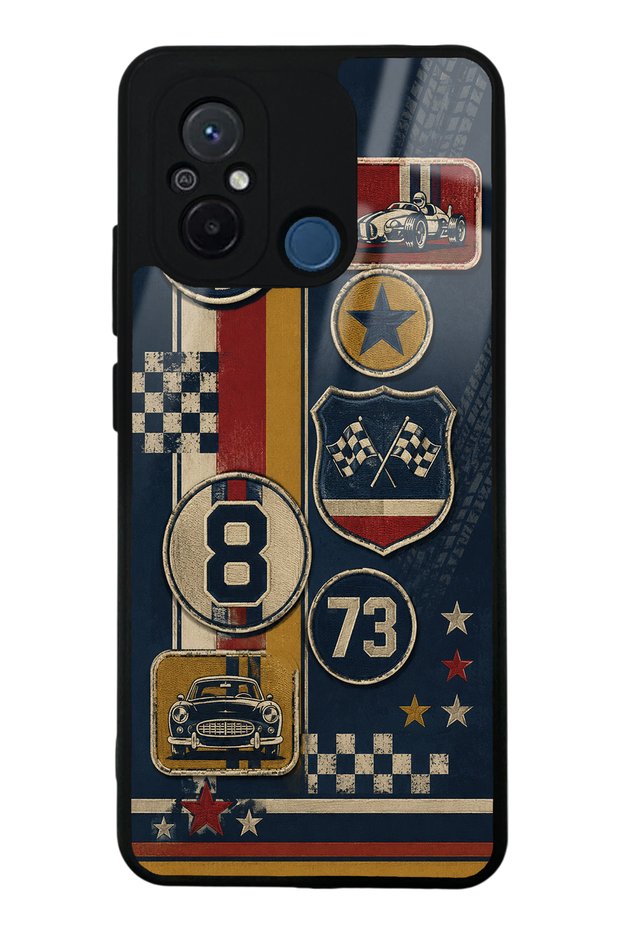 Xiaomi Redmi 12C Old School Racing Design Glossy Phone Case