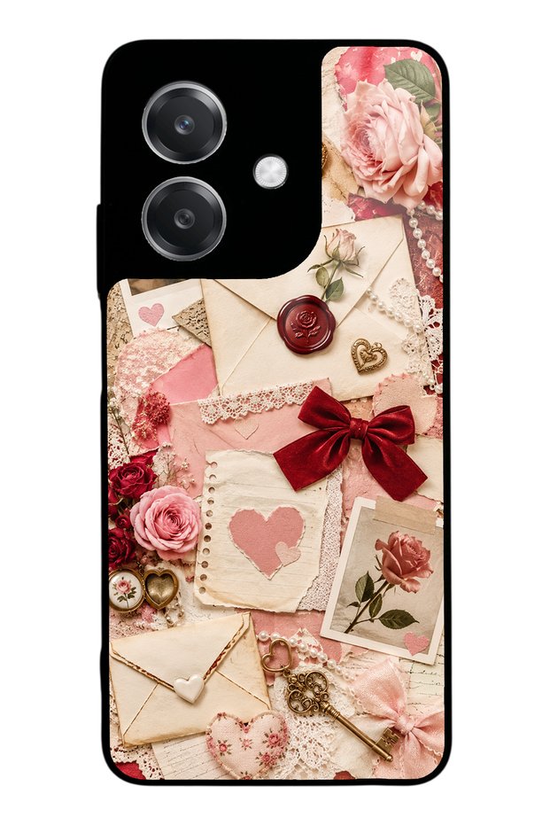 Oppo A3 Love Letter Garden Design Glossy Phone Case