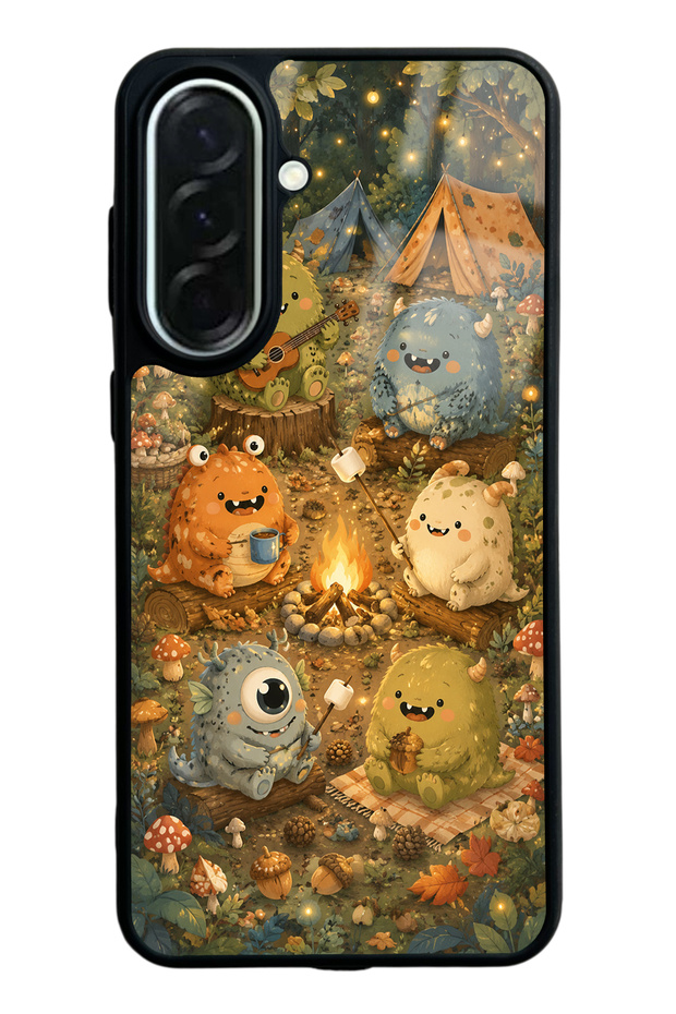 Samsung A37 Forest Friends Camp Design Glossy Phone Case