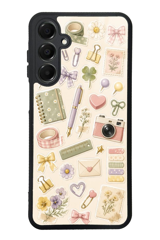 Samsung A16 Floral Study Notes Design Glossy Phone Case