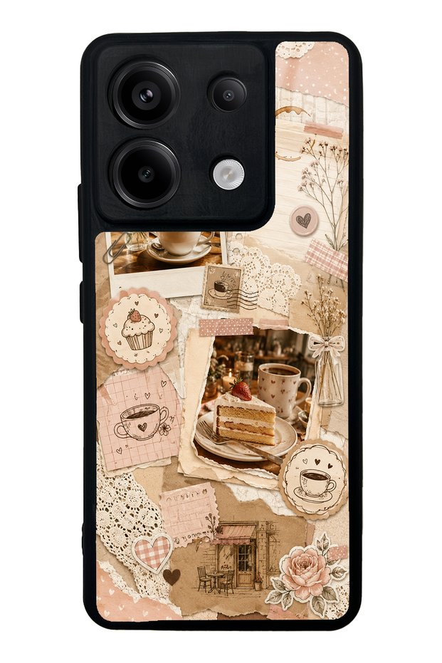 Xiaomi Redmi Note 13 Pro 5g Glossy Phone Case with Café Love Letters Design