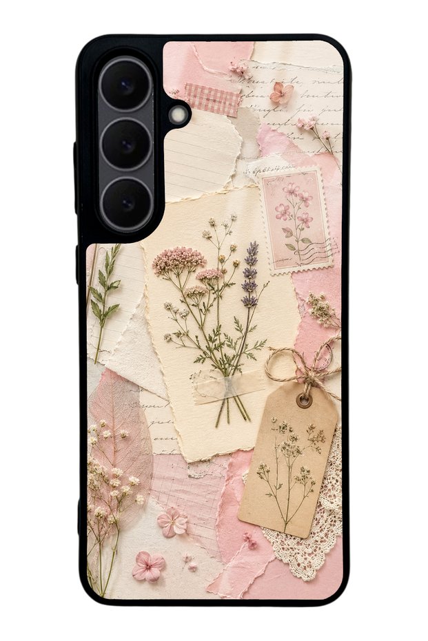 Samsung S25 Fe Blush Herbarium Design Glossy Phone Case