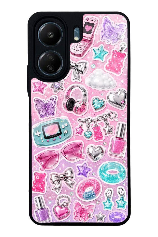 Xiaomi Redmi 13C Y2K Sticker Dreams Design Glossy Phone Case