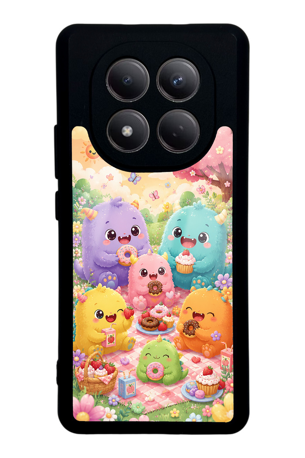 Xiaomi Redmi Note 15 5g Monster Picnic Party Design Glossy Phone Case
