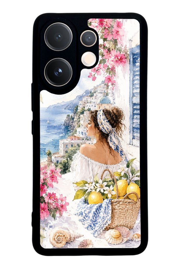 Vivo V60 Positano Blue Design Glossy Phone Case