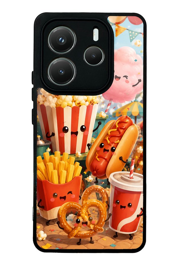 Xiaomi Redmi Note 14 5g Fun Food Party Design Glossy Phone Case
