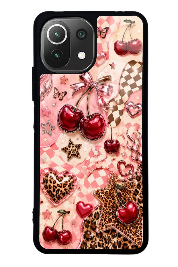 Xiaomi Mi 11 Lite Glossy Phone Case with Cherry Rebel Pop Design