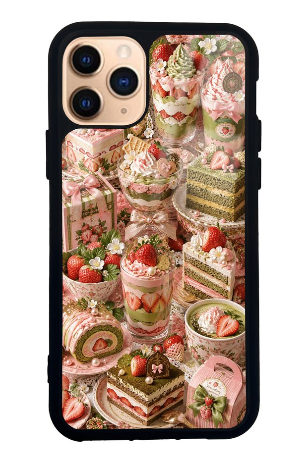حافظة هاتف لامعة بتصميم Sweet Matcha Bakery لهاتف iPhone 11 Pro
