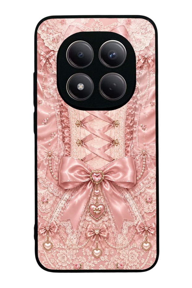 Xiaomi Redmi Note 15 Pro 5g Pink Corset Coquette Design Glossy Phone Case