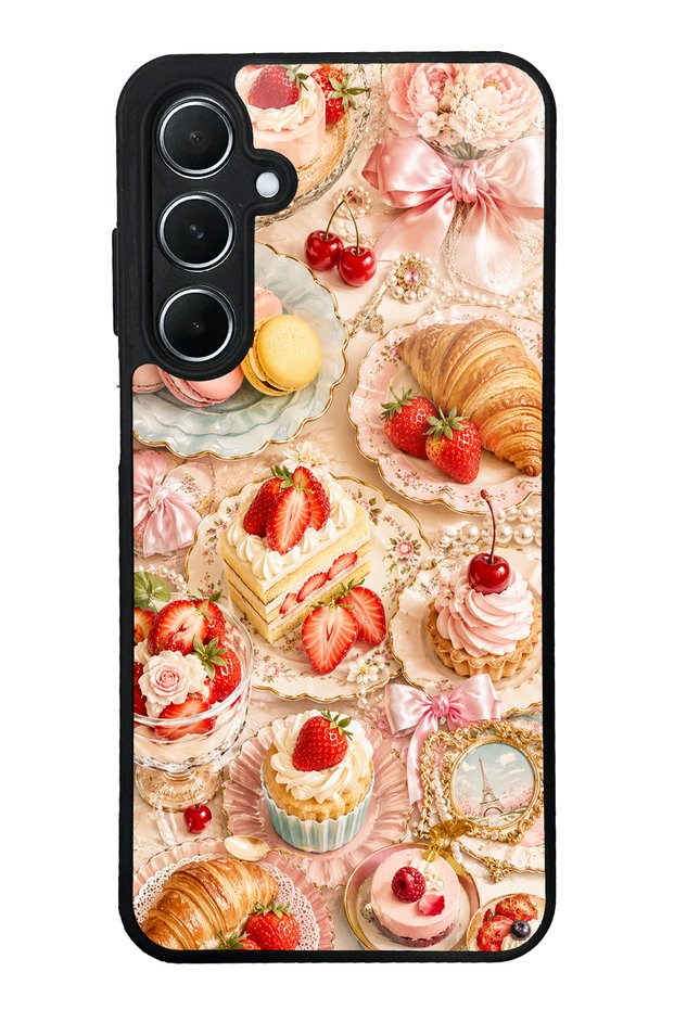 Samsung A55 Paris Sweet Berry Design Glossy Phone Case