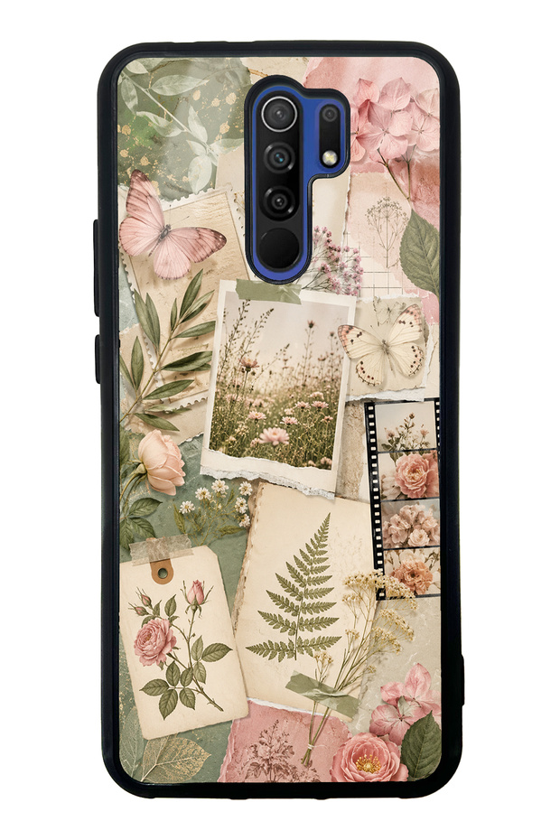 Xiaomi Redmi 9 Soft Garden Notes Design Glossy Phone Case