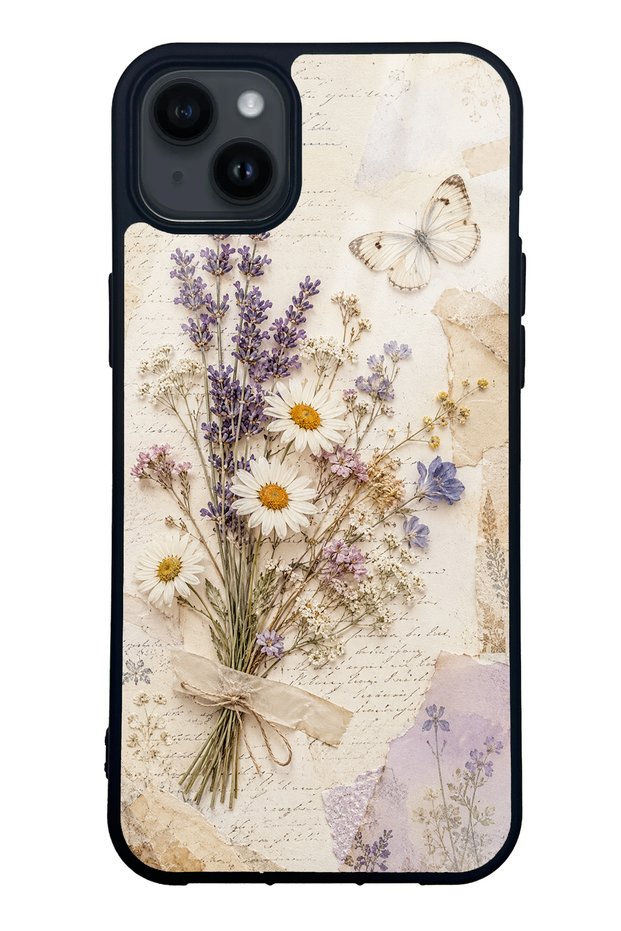 iPhone 14 Plus Lavender Meadow Design Glossy Phone Case