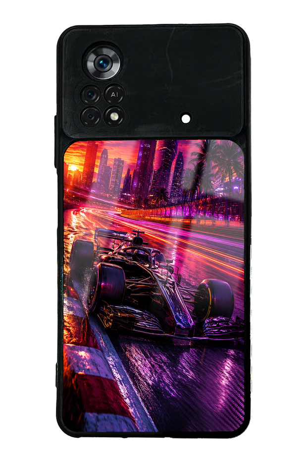 Xiaomi Poco X4 Pro Purple Apex Design Glossy Phone Case