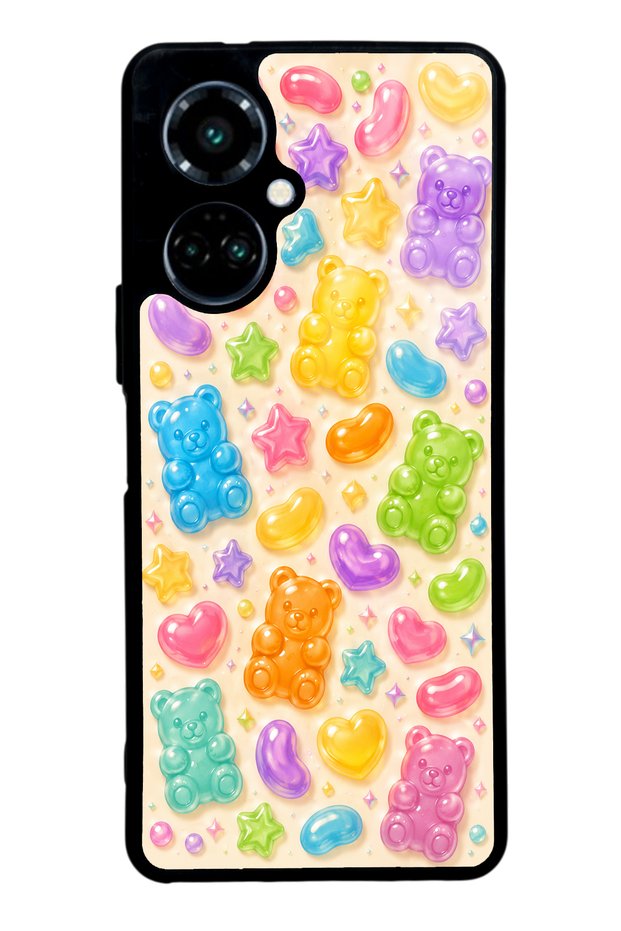 Tecno Camon 19 Glossy Phone Case with Sweet Bear Jelly Design