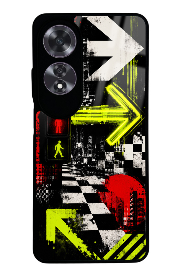 Oppo A60 Neon District Design Glossy Phone Case
