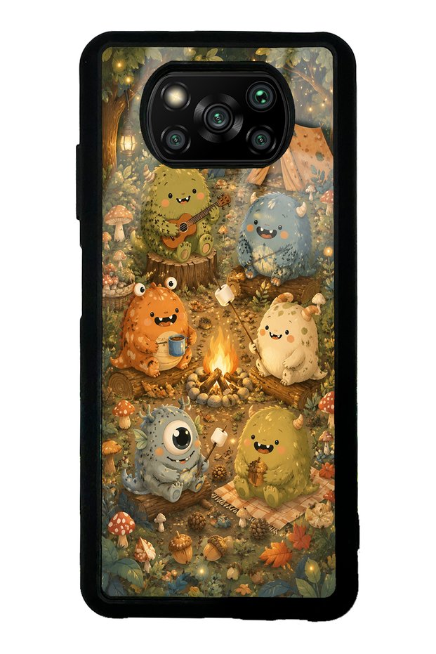 Xiaomi Poco X3 Forest Friends Camp Design Glossy Phone Case