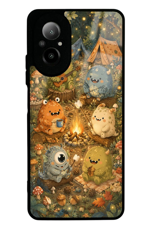 Realme 12 Lite Forest Friends Camp Design Glossy Phone Case