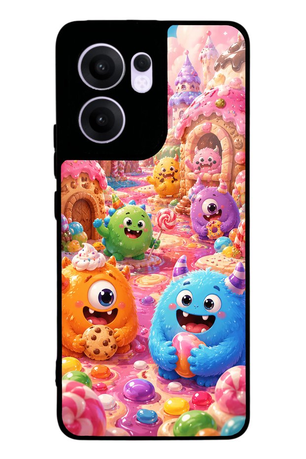 Oppo Reno 13F Sugar Monster Town Design Glossy Phone Case