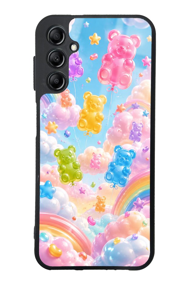 Samsung A14 Jelly Bear Sky Design Glossy Phone Case
