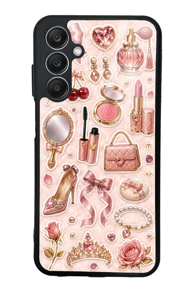 Samsung A25 Rose Gold Glam Design Glossy Phone Case