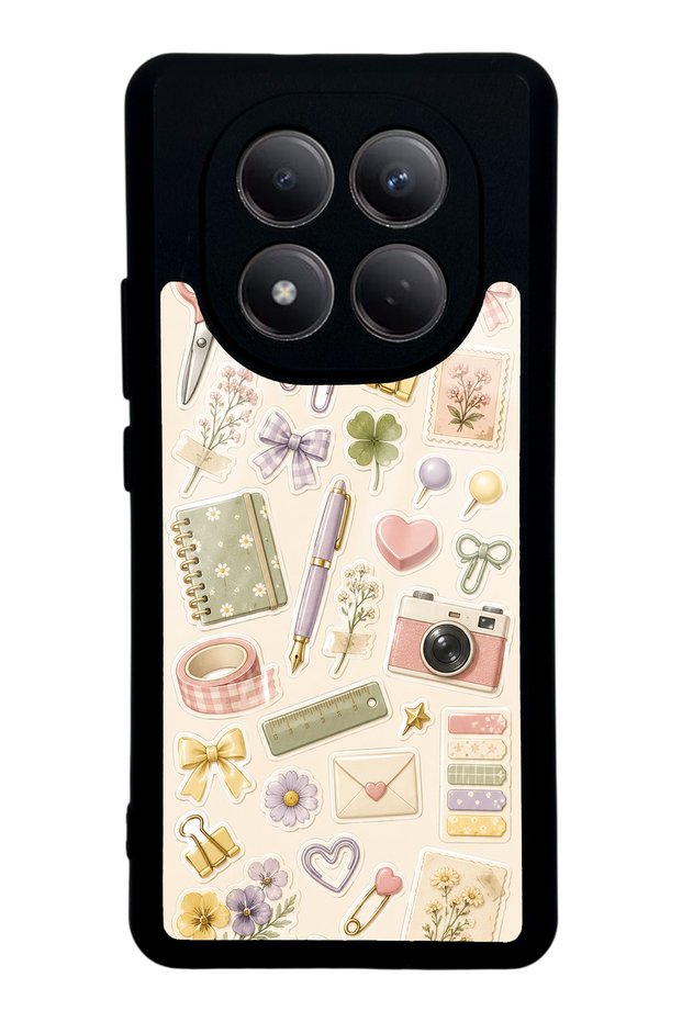 Xiaomi Redmi Note 15 5g Glossy Phone Case with Floral Study Notes Design