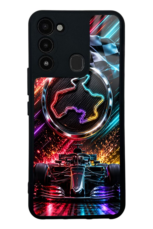 Tecno Spark 8C Glossy Phone Case with Apex Lights Design