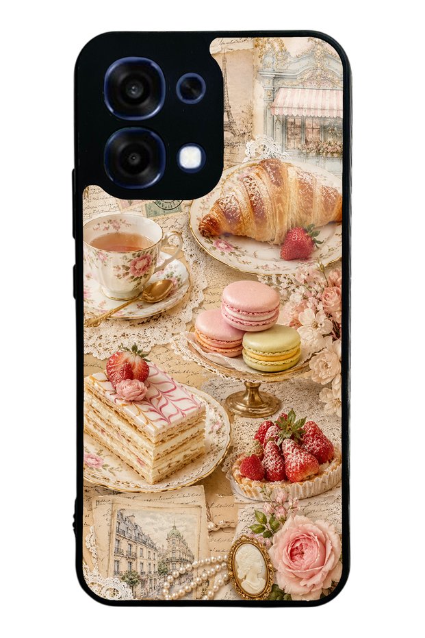 Oppo A6 Pro Paris Tea & Pastry Design Glossy Phone Case