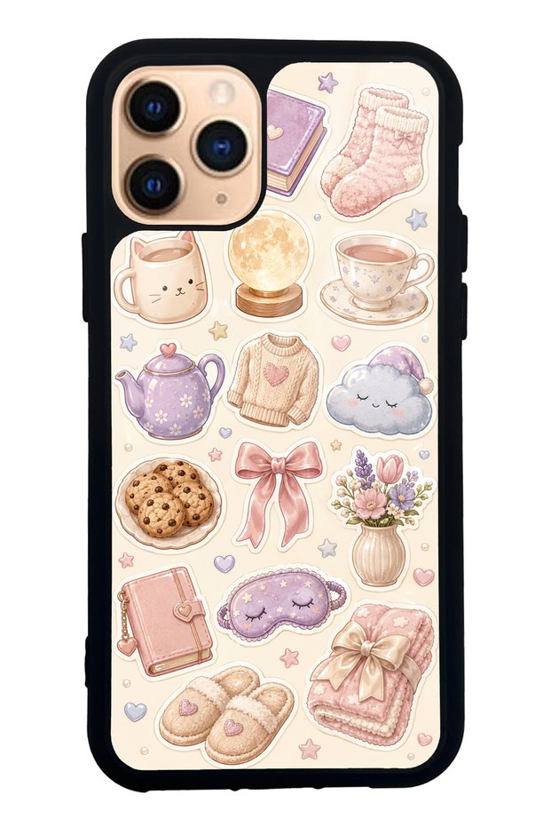 iPhone 11 Pro Pastel Sleepover Design Glossy Phone Case