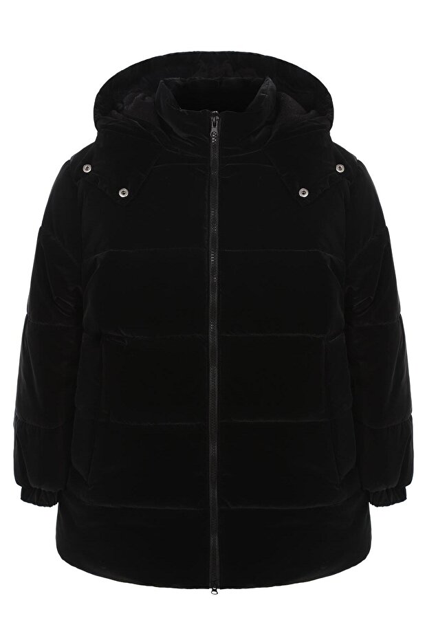Basic Long Parka for 6-9 Years - Black