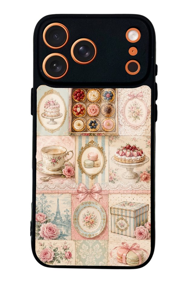 iPhone 17 Pro Max Parisian Sweet Quilt Design Glossy Phone Case