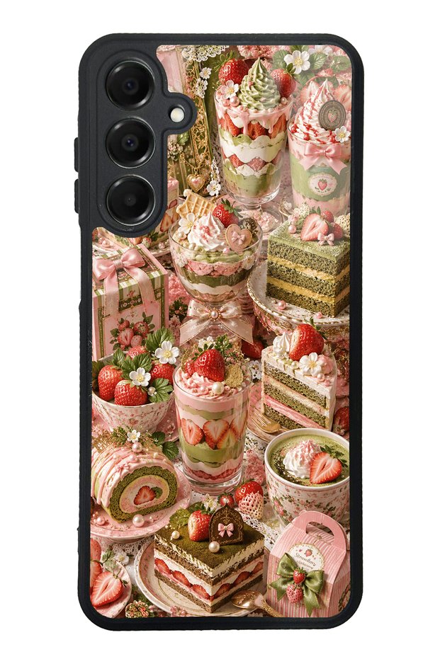 Samsung A16 Sweet Matcha Bakery Design Glossy Phone Case