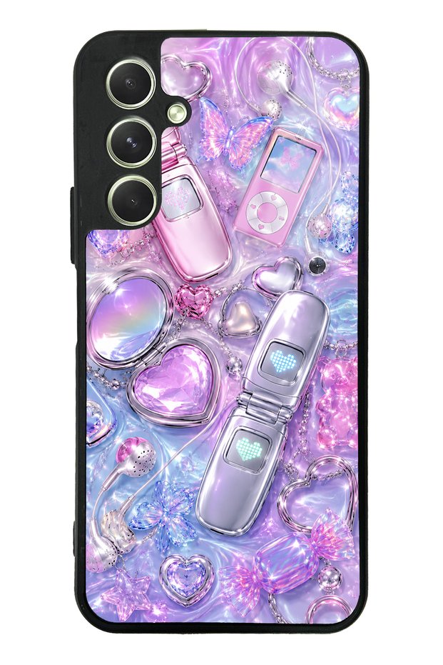 Samsung A54 Chrome Heart Y2K Design Glossy Phone Case