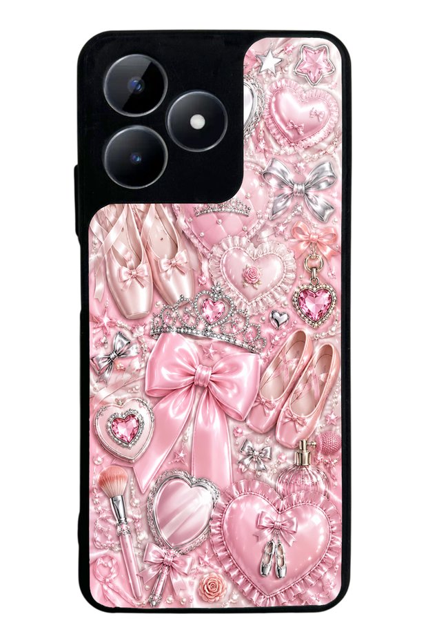 Realme C53 Royal Pink Ballet Design Glossy Phone Case