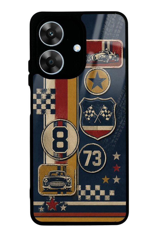 Realme Note 60 Old School Racing Design Glossy Phone Case