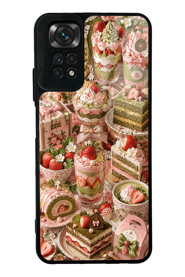 حافظة هاتف لامعة بتصميم Sweet Matcha Bakery لهاتف Xiaomi Redmi Note 11s