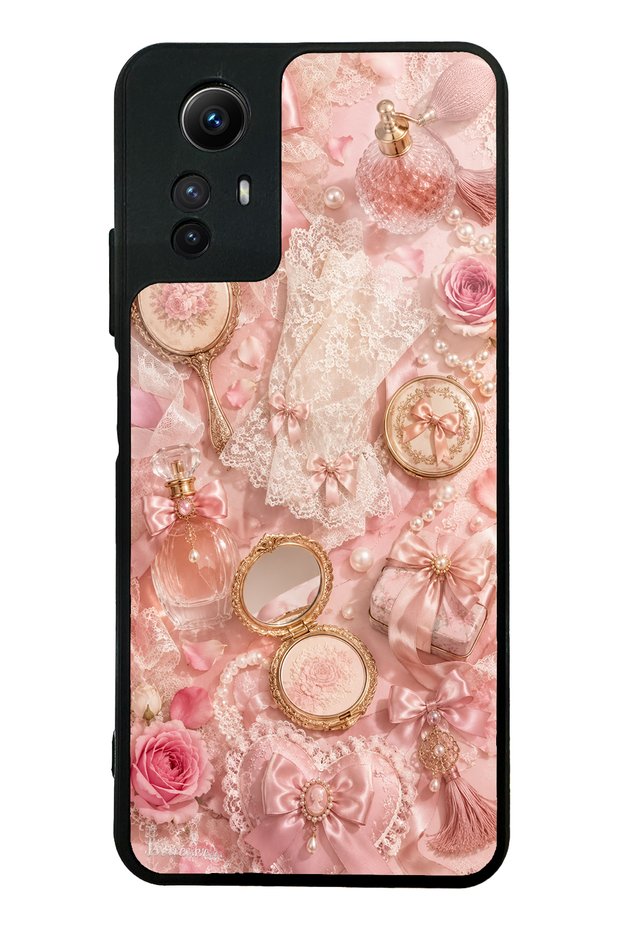 Xiaomi Redmi Note 12S Glossy Phone Case with Vintage Rose Vanity Design