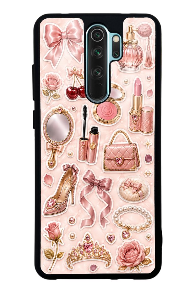 Xiaomi Redmi Note 8 Pro Rose Gold Glam Design Glossy Phone Case